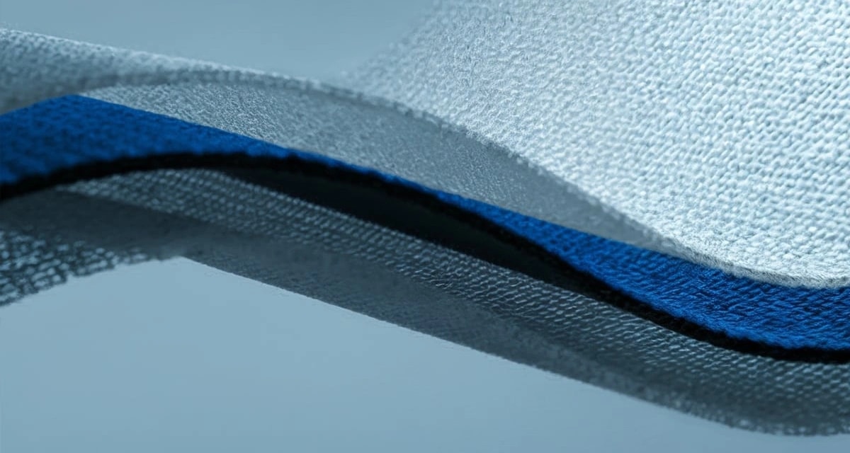 Three layers of nonwoven fabrics overlapped